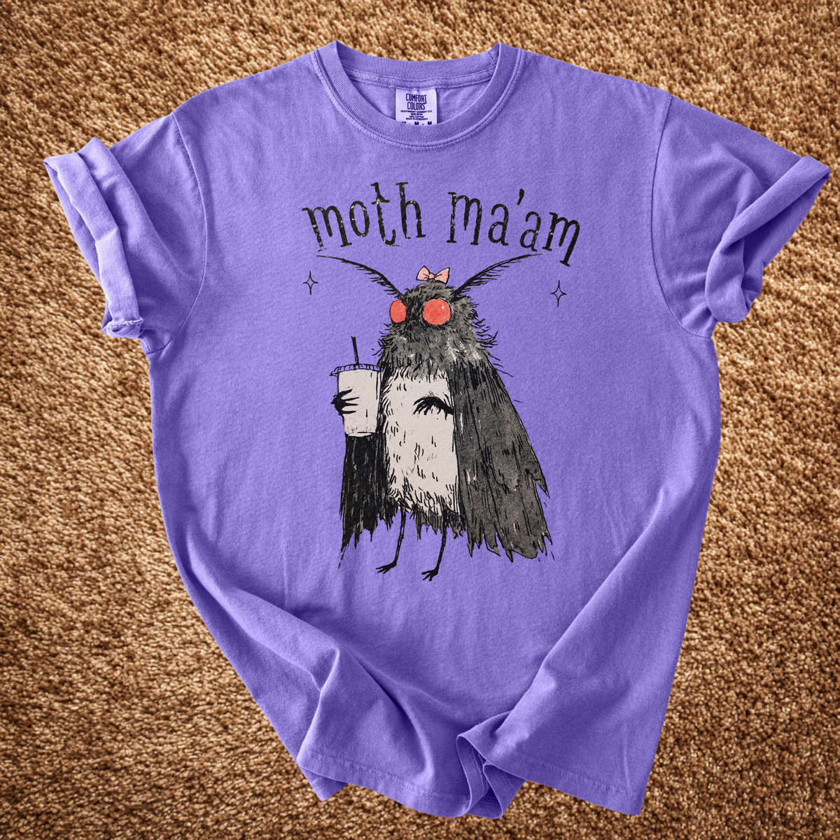 Additional photo of Moth Ma’am — Cute Mothman Cryptid Humor Design T-shirt